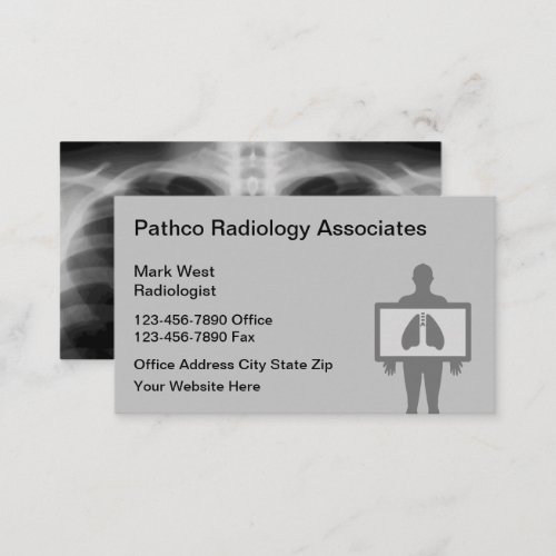 Radiology Medical Imaging Editable Business Cards