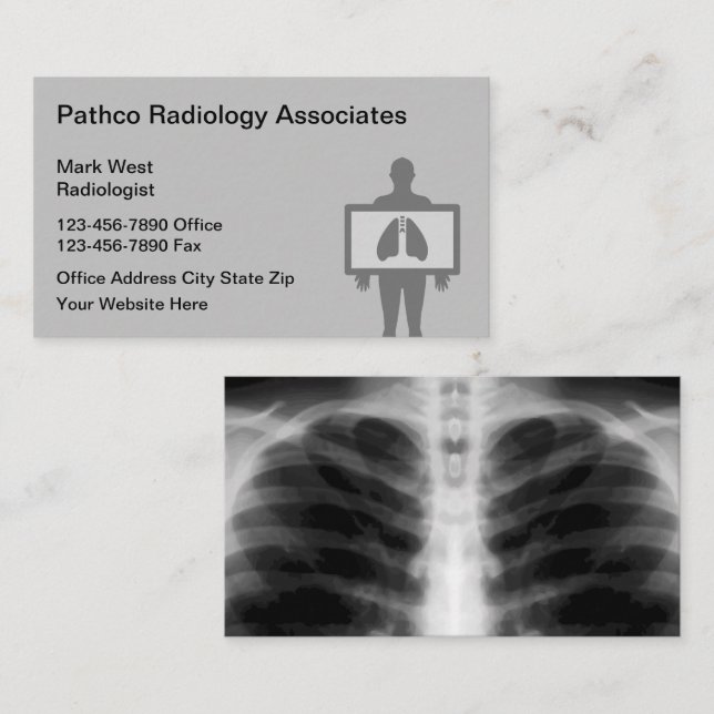 Radiology Medical Imaging Editable Business Cards (Front/Back)
