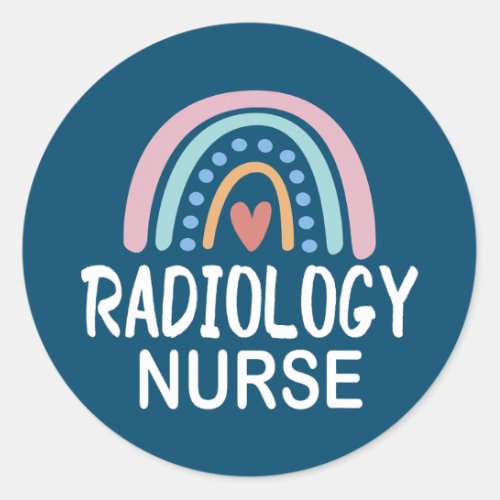 Radiology Nurse Leopard RN interventional Classic Round Sticker
