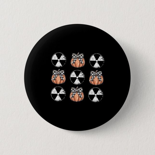 Radiology Pumpkin Coquette Fall Autumn Xray Tech H Button (Front)
