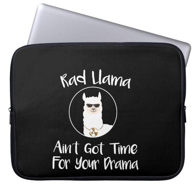 Radiology Rad Llama No Time For Drama Laptop Sleeve (Front)