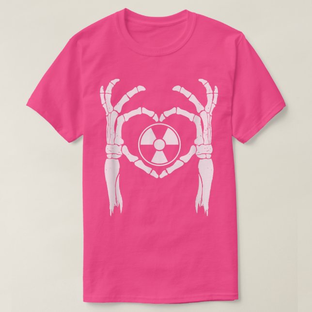 RADIOLOGY RAD TECH SKELETON LOVE, RT Rad Tech Hear T-Shirt (Design Front)