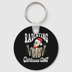 Radiology Radiating Christmas Cheer X-ray Rad Tech Keychain