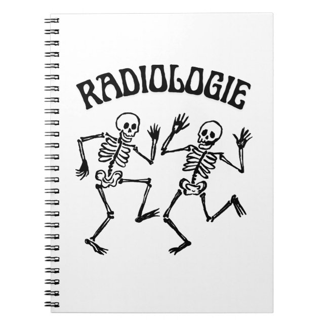 Radiology Skeleton Dance Vintage Humor Notebook (Front)