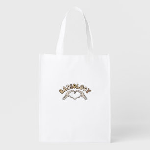 Radiology Skeleton Heart Hands Classic Style Grocery Bag
