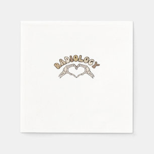 Radiology Skeleton Heart Hands Classic Style Napkins