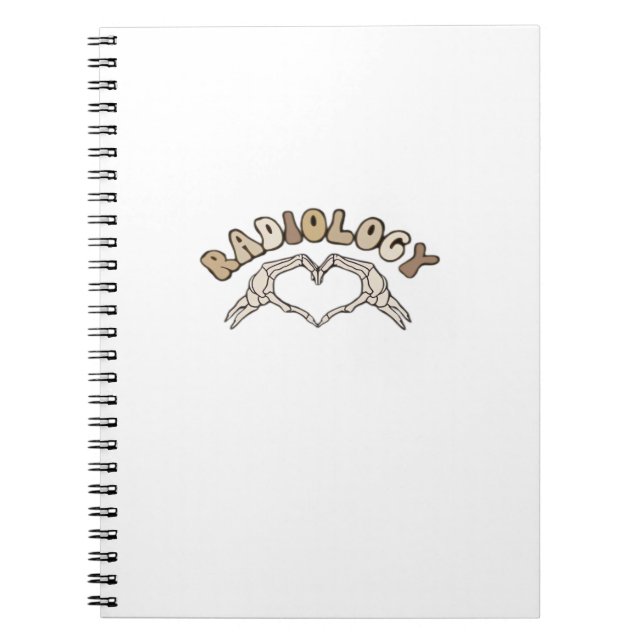 Radiology Skeleton Heart Hands Classic Style Notebook (Front)
