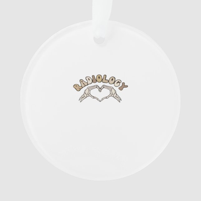 Radiology Skeleton Heart Hands Classic Style Ornament (Front)