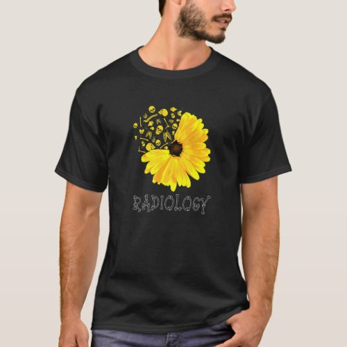 Radiology Sunflower Tech Radiologist X Ray Radiogr T_Shirt