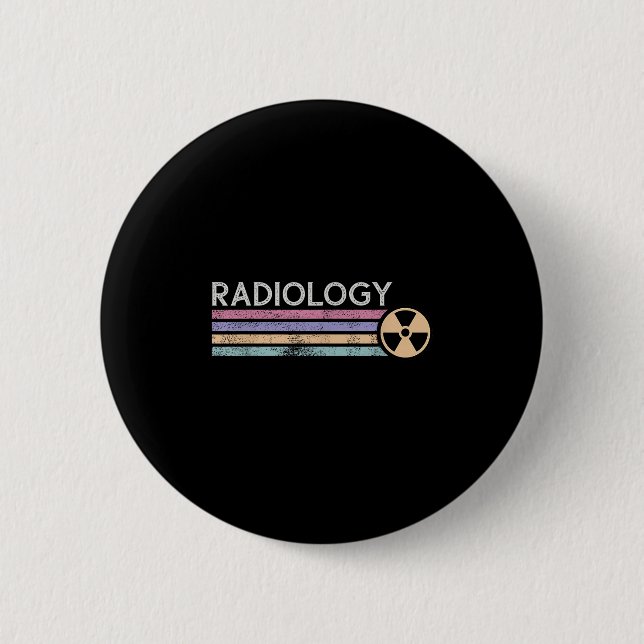 Radiology Tech Future Radiologist X-ray Tech Skele Button (Front)