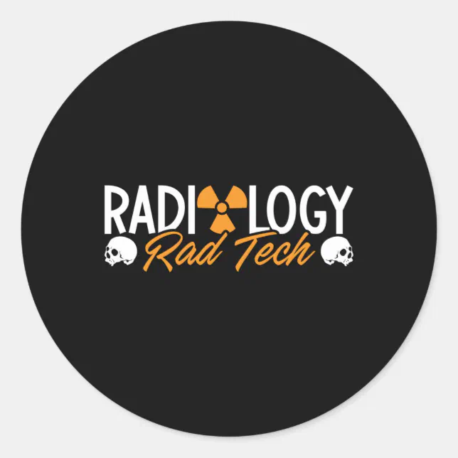 Radiology Tech Rad Medicine Technologist Xray Classic Round Sticker ...