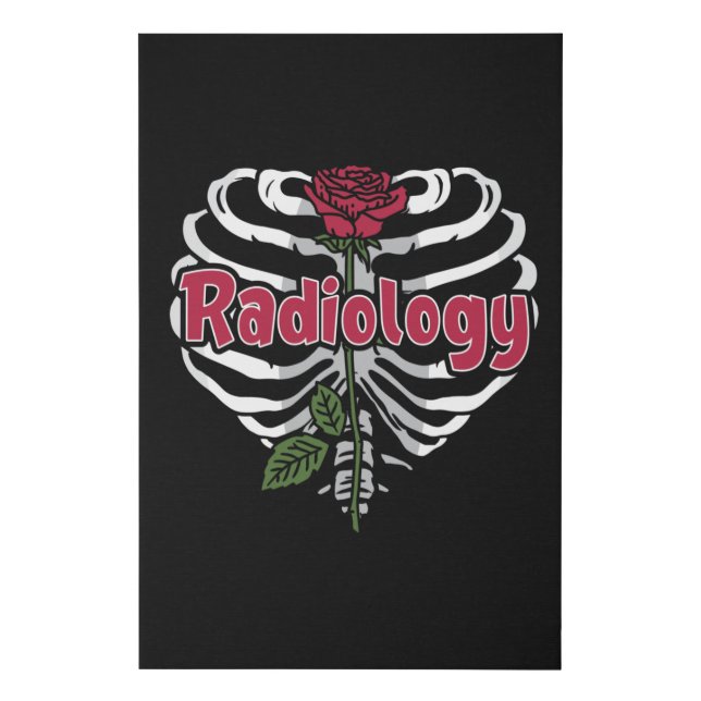 Radiology Tech Rad Nurse Xray Flower Technologist Faux Canvas Print (Front)