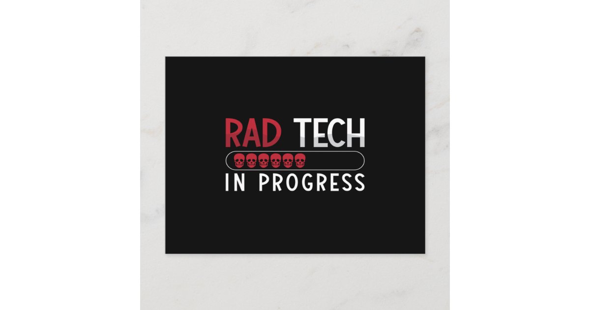 Rad Tech In Process Sticker Radiology Tech Rad Tech In Progress Technologist Postcard | Zazzle