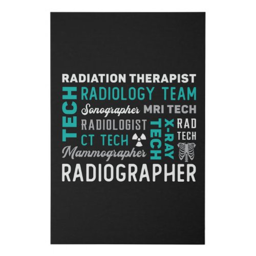 Radiology Tech Radiation Therapist Xray Tech Faux Canvas Print