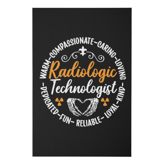 Radiology Tech Radiologic Technologist Nurse Xray Faux Canvas Print (Front)