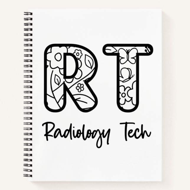 Radiology Tech RT Rad Technician X-ray Tech Gifts Notebook (Front)