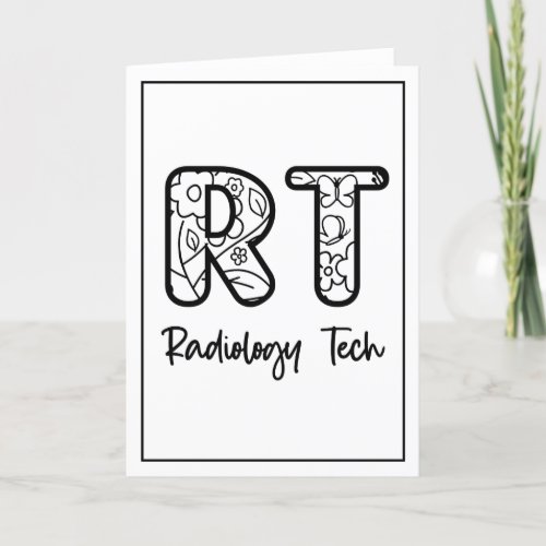 Radiology Tech RT Rad Technician X_ray Tech Gifts Thank You Card