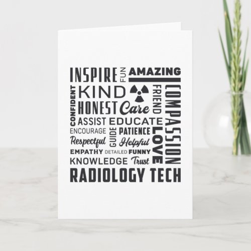 Radiology Tech Technologist Rad Tech X_Ray Tech Card