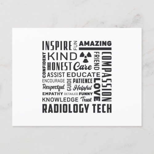 Radiology Tech Technologist Rad Tech X_Ray Tech Postcard