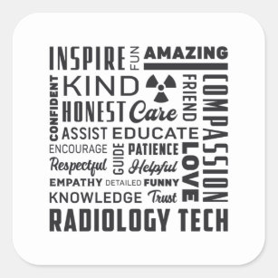 Radiology Tech Technologist Rad Tech X-Ray Tech Square Sticker