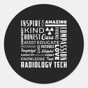 Radiology Tech Technologist Rad Tech X-Ray Techs Classic Round Sticker
