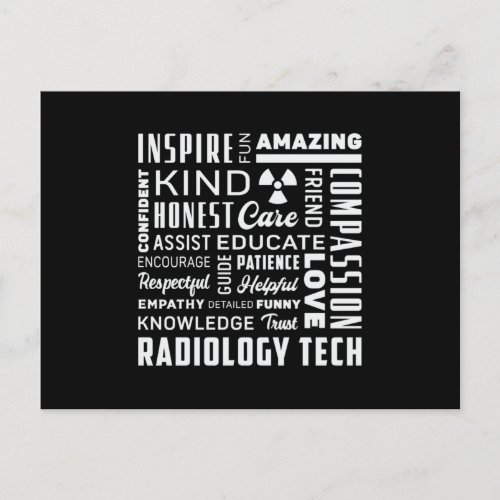 Radiology Tech Technologist Rad Tech X_Ray Techs Postcard