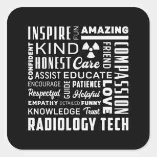 Radiology Tech Technologist Rad Tech X-Ray Techs Square Sticker