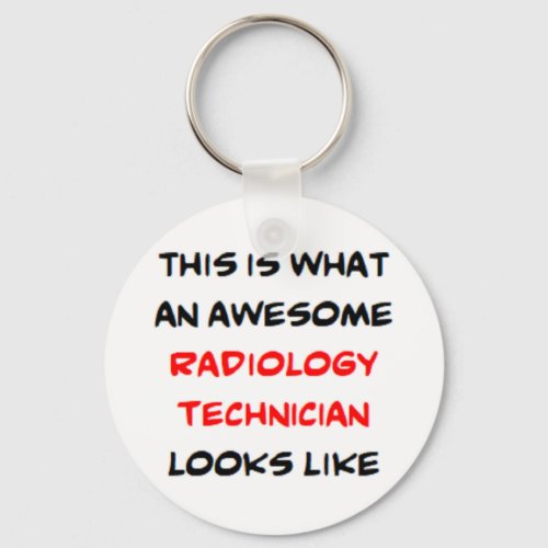 radiology technician awesome keychain