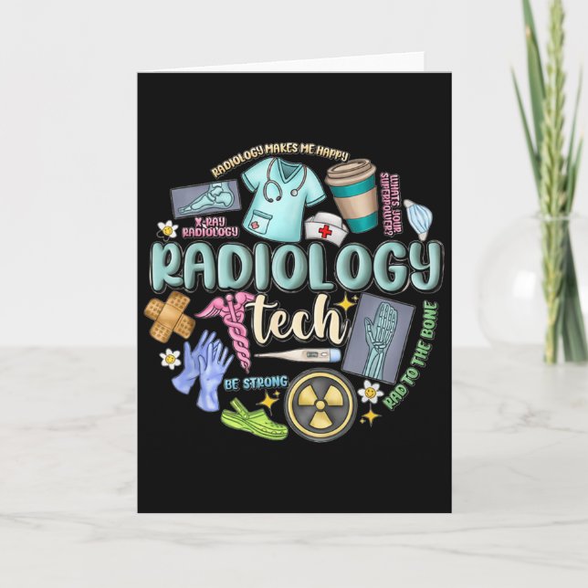 Radiology Technician Christmas Rad Tech X-ray Tech Card (Front)