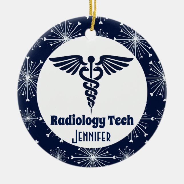 Radiology Technician Gift for Tech Ceramic Ornament (Front)