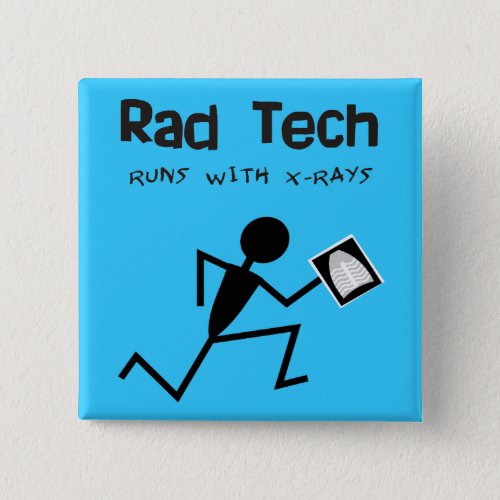 Radiology Technician Rad Tech Buttons Blue