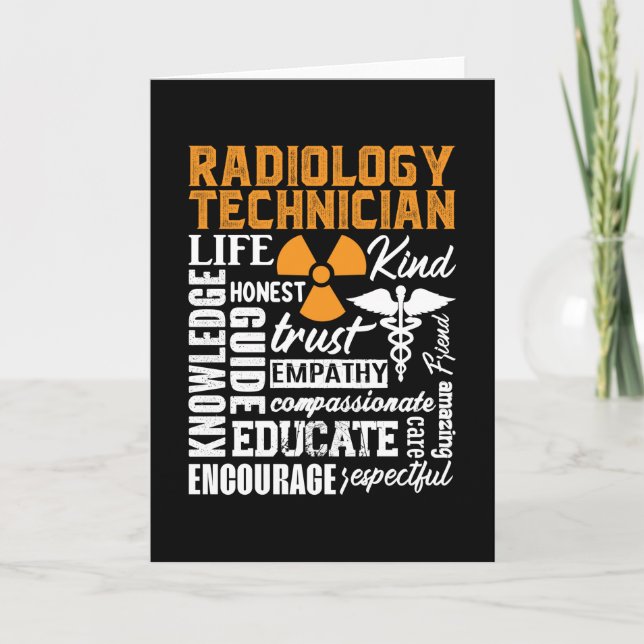 Radiology Technician Rad Tech Technologist Xray Card (Front)