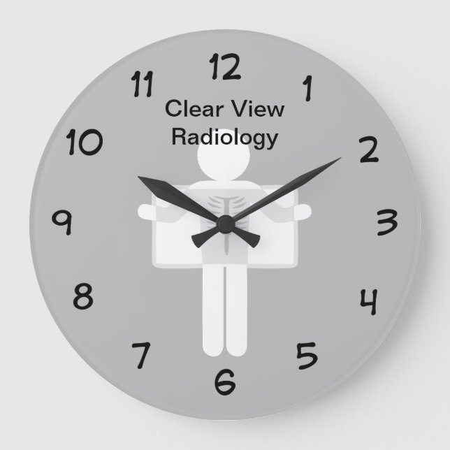 Radiology Theme Office Or Lab Large Clock (Front)