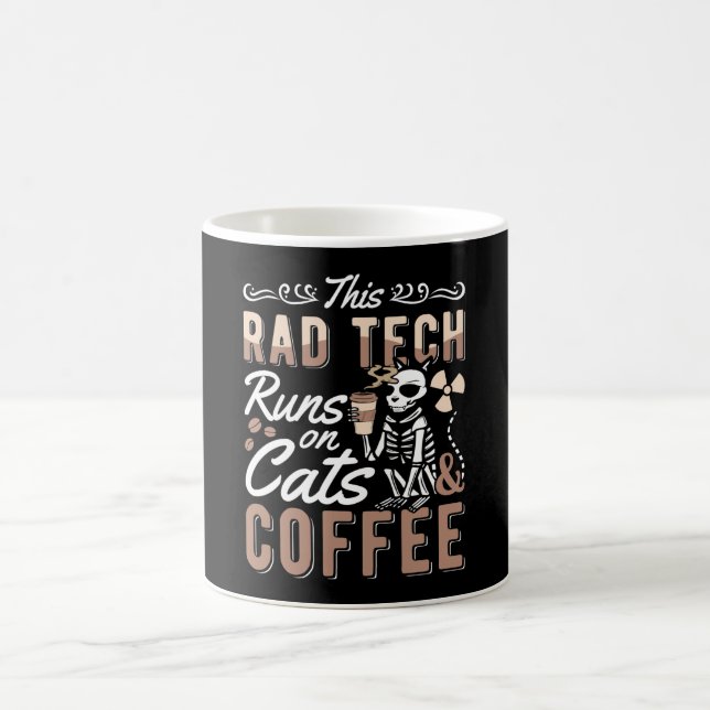 Radiology This Rad Tech Runs Cats And Coffee Xray Mug (Center)