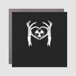 Radiology X-Ray Tech Heart Shaped Skeleton Hands D Car Magnet