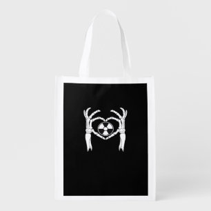 Radiology X-Ray Tech Heart Shaped Skeleton Hands D Grocery Bag