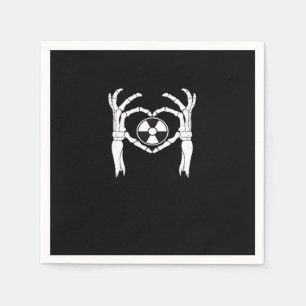 Radiology X-Ray Tech Heart Shaped Skeleton Hands D Napkins