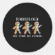 Radiology You Pose We Expose Gingerbread Skeleton Classic Round Sticker ...
