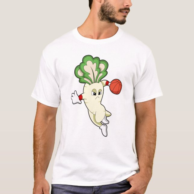 Radish at Basketball Sports T-Shirt (Front)