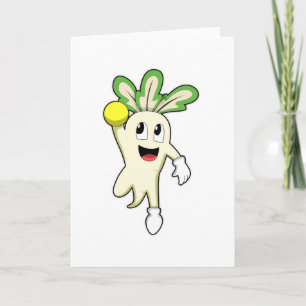 Radish at Handball player with Handball Card