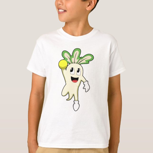 Radish at Handball player with Handball T-Shirt (Front)