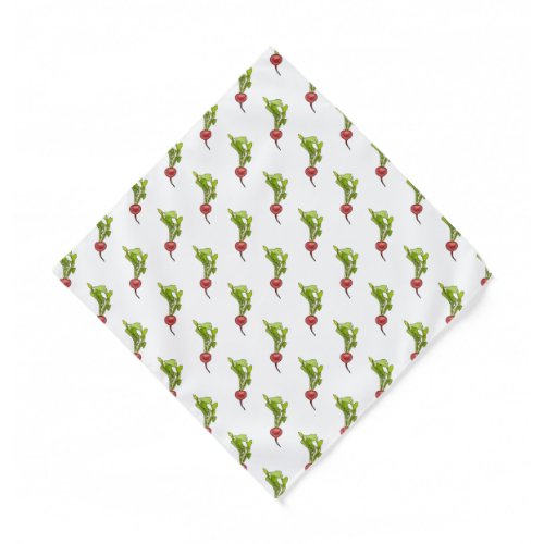 Radish cartoon illustration  bandana