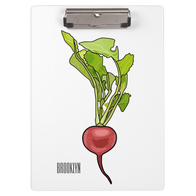 Radish cartoon illustration  clipboard (Front)