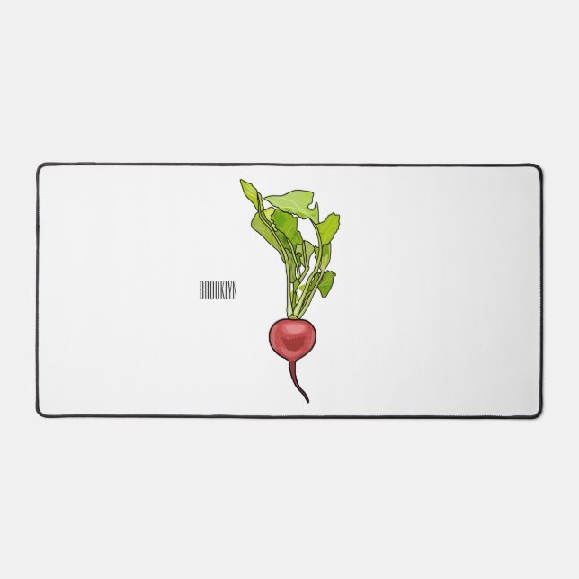 Radish cartoon illustration  desk mat (Front)