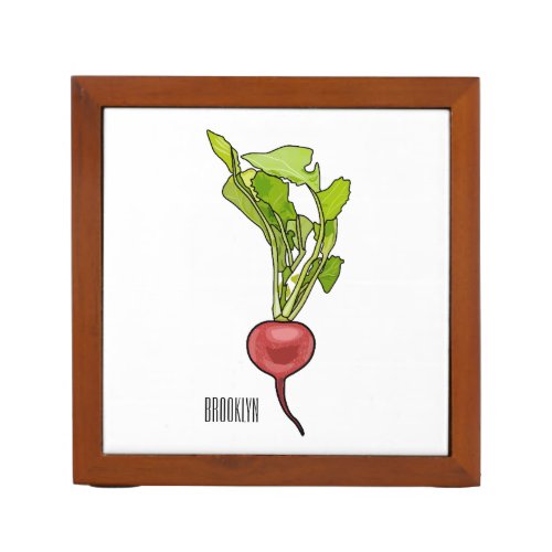 Radish cartoon illustration  desk organizer