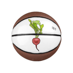 Radish cartoon illustration mini basketball