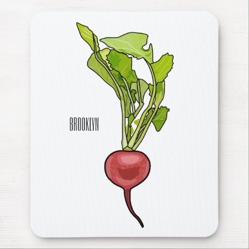 Radish cartoon illustration  mouse pad