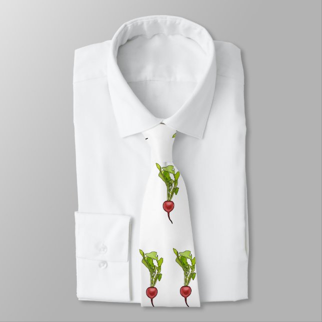 Radish cartoon illustration  neck tie (Tied)