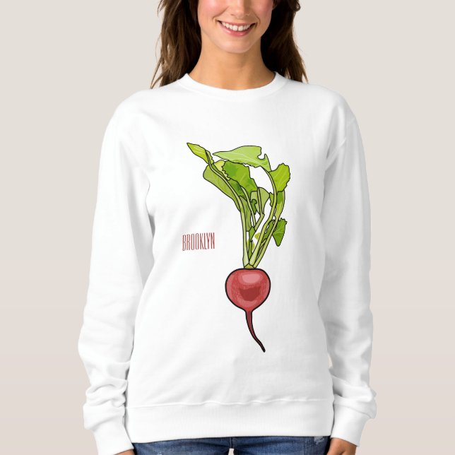Radish cartoon illustration  sweatshirt (Front)