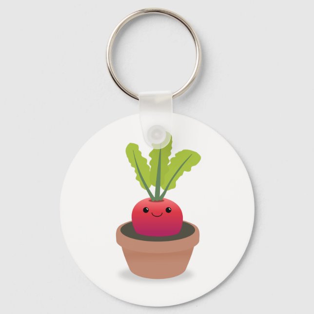 Radish Character Keychain (Front)